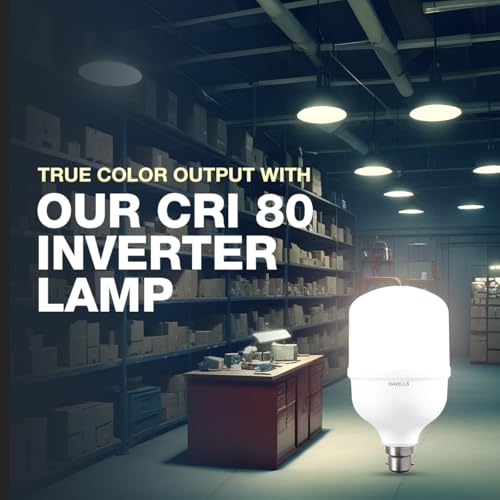 Image of Havells 30W High Wattage Led Bulb | High CRI & High Efficiency | Energy Efficient | Mercury-Free | 4KV Surge Protection | 100 Lumens Per Watt |Cool Day Light (6500K) B22D (Pack Of 4)