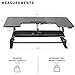 VIVO 42 inch Electric Height Adjustable Stand Up Desk Converter, VE Series, Sit to Stand Tabletop Dual Monitor Riser with USB Port, Black, DESK-V000VLE