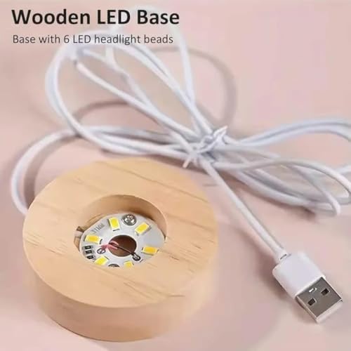 Image of 3D Hanuman Crystal Ball LED Night Lamp, Spiritual Engraved Design with Wooden Base, Decorative Night Light for Home Mandir, Gift (Hanuman)