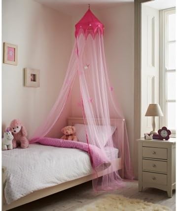 2 x Pink Princess Style Bed Hanging Canopy Mosquito Insect Fly Net Bedroom