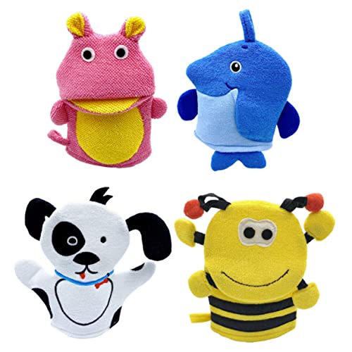 Exfoliants animaux adorables pour bain et accessoires de douche doux