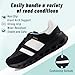 SOFTYOHO Sneakers for Women Men Non-Slip Work Shoes Casual Lace-Up Tennis Shoes Womens Fashion Sneakers - Lightweight Arch Support All-Day Comfort Sneakers Black 38