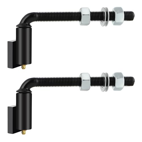Skelang 5/8 J-Bolt Hinge Heavy Duty Gate Hinge Adjustable Barrel Hinge Total Load Capacity 2000 Lbs (1 Pair)