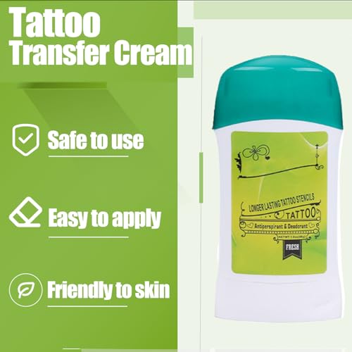 2pcs Tattoo Transfer Cream Gel, Urknall Tattoo Transfer Gel Stick for Body Art Makeup Professional Tattooing Stencil Creams Transfering Soap For Tattooing Supplies Accessories Tattoos Artist