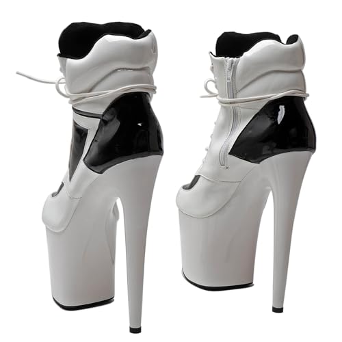 WUXIN H&P Women's 8 in Pole Dance Boot Shoes Heels,8 in Exotic Stiletto Pole Dance Boot Shoes Platform,8 in Stiletto Platform Pole Dancing Shoes Ankle Boots Heels 20 cm3