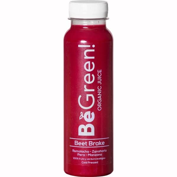 BE GREEN Zumo ecológico beet brake remolacha, zanahoria, pera y manzana botella 300 ml