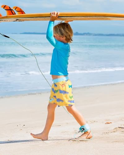 Image of SURF CUZ Boys Swim Trunks with Boxer Brief Liner Toddler Boy Stretch Swimsuit Shorts Quick Dry Swimming Trunks Bathing Suit