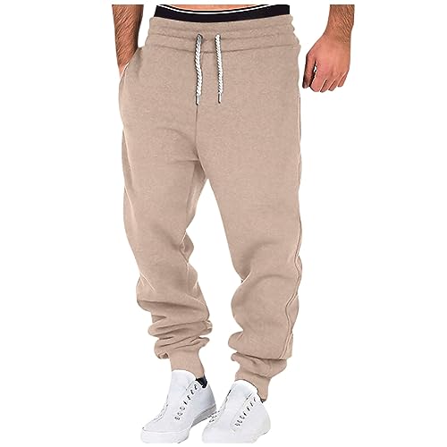Mens Cargo Sweatpants Elastic Waist Pants with Pockets Baggy Drawstring Jogger Work Travel Pants2
