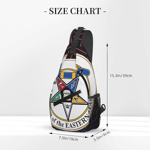 Eastern Star Oes Worldwide Crossbody For Men Women Sling Chest Bag Shoulder Bag Lightweight One Strap Backpack Multipurpose Travel Hiking Daypack3