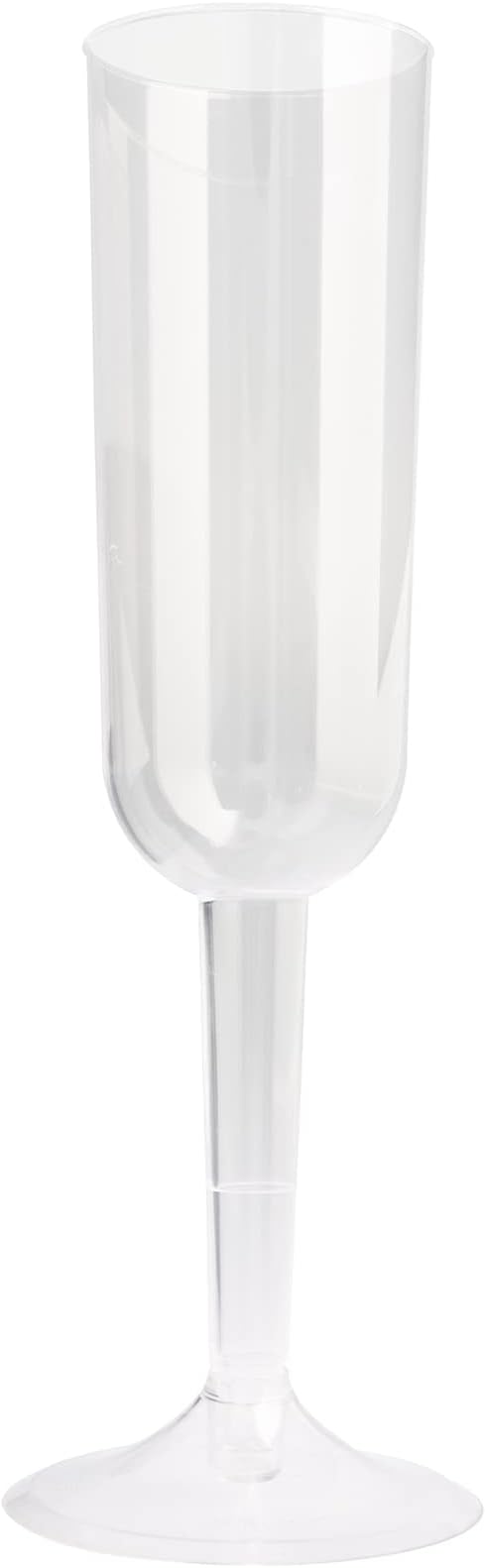 Elegant Clear Plastic Champagne Flutes - 7 Oz (4 Count) - Reusable & Lightweight, Premium Crystal-Clear Design For Weddings, Parties & Special Occasions