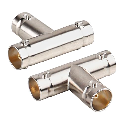 MOOKEERF Adaptador Divisor BNC 2 Salidas Hembra 75 Ohm miniatura 3