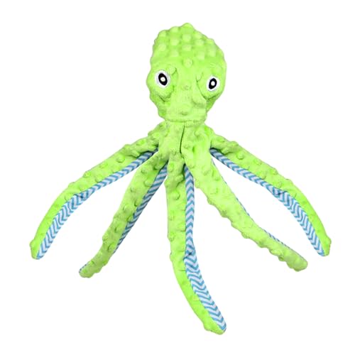 YSDYY 1 Stück Octopus Hundespielzeug, Hund Plüschtier, Hundegeräuschspielzeug, Spielzeug, wenn Ihr Hund gelangweilt ist, Quietschendes Hundespielzeug für große Hunde (Grün)