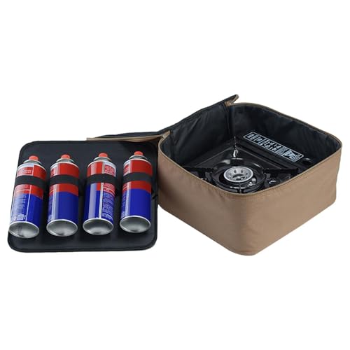 De Transporte Para Estufa De Campamento - Organizador De Almacenamiento Portátil De Tela Oxford De 35x32,5x17 Cm | Trabajo Pesado, Cremallera, Asa, Portador De Quemador, Cocina Al Aire Libre, Ca