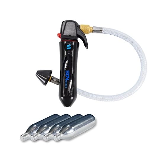 SDNselect Drain Line Cleaner for A/C Condensate Lines Starter Kit with 4 CO2 cartridges