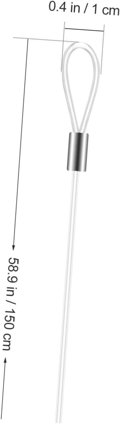 STOBOK 3sets Transparent Nylon Rope Hanging Cords Planters Hanging Wire Picture Frame Wire for Hanging Picture Rail Hooks Invisible Hanging Wire Picture Wire Clothesline Wire 12pcs*3