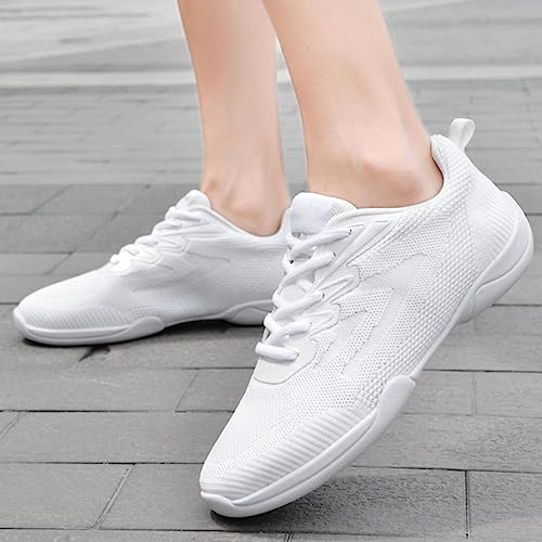 Cheer Shoes Boy White Dance Shoes Youth Cheerleading Sports Training Athletic Comfortable Shoes Breathable Girl ﻿ (White, 30)2