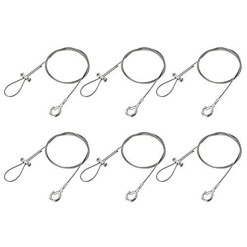 Image of uxcell Picture Hanging Wire Kit, 6Set 1M Adjustable Hanger Wire Hook for Home Art Gallery Picture Kit, Load 66 Lbs, with Horizontal Fixing Screws