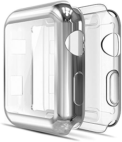 AdMaster Compatible for Apple watch band 38mm, Stainless Steel Mesh Milanese Sport Wristband Loop with Apple Watch Screen Protector for iWatch Series 1/2/3 Silver