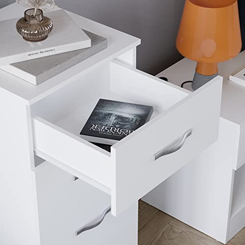 Miniatura 5 de Vida Designs Pecho Cómoda Estrecha, Madera De Ingeniería, White, 36d X 34.5w X 90h Centimetres