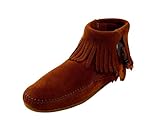Minnetonka Women's Concho/Feather Side Zip Boot