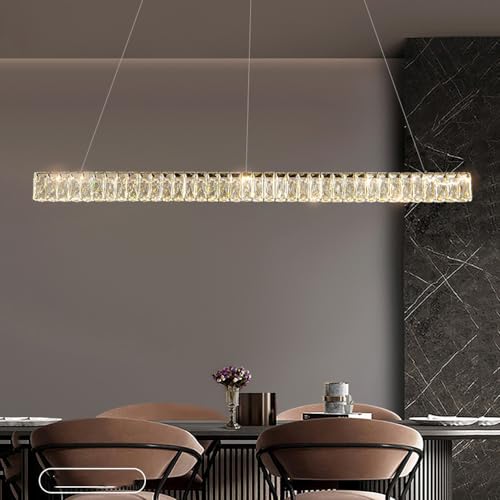 Lustre en cristal LED à intensité variable pour salon moderne - 7