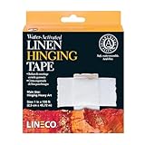 Lineco Water-Activated Linen Tape, Acid-Free Neutral pH Self Adhesive Tape for Hinging Artworks, Photos, Poster and Mats, 1 in. x 50 yd. roll