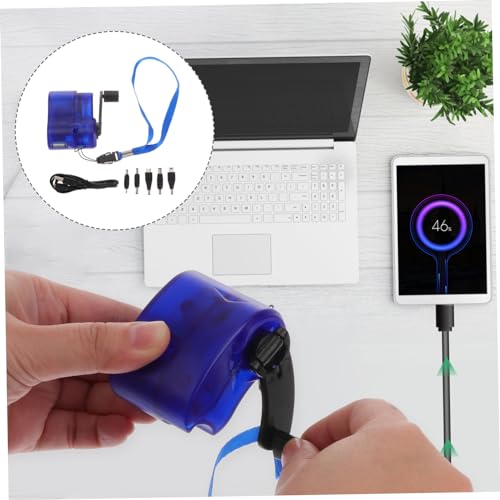 Cargador de emergencia con manivela y cable 5 conectores miniatura 5