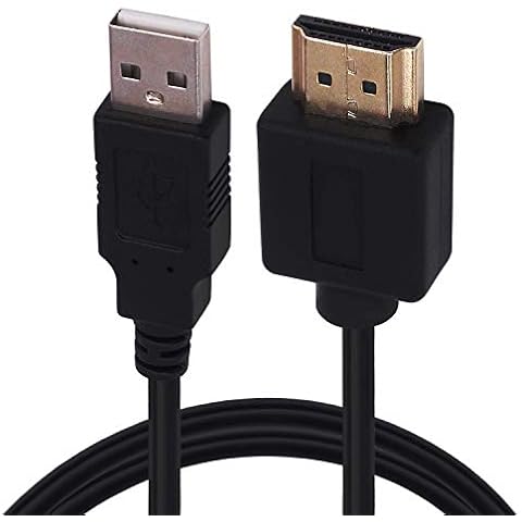 Yeebline USB to HDMI Charger Cable, 1.8m/6ft USB 2.0 Type A Male to HDMI Male Charging Adapter Converter Cord Cover