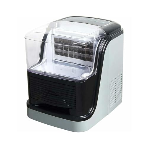 Máquina fabricadora de hielo para mostrador AMNOOL, compacta y portátil, produce cubos de hielo transparentes y cuadrados