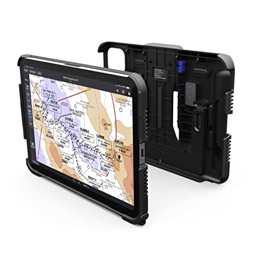 Pivot T21A Tablet Case- Fist Ipad Mini (6Th Gen.) - 360 Degree Protection- For Professional Pilots, General Aviation (Gray Body/Black Clip) #TOP6