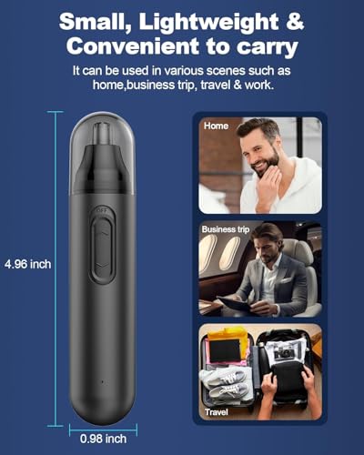 Image of Cleanfly Hair Removal for Women, Painless Premium Eyebrow Trimmer USB Rechargeable Conture Hair Remover and Exfoliation Device for Face and Body with Built-in LED Light Lipstick Style (Gray)