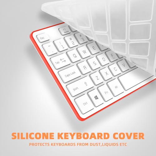 Image of USB Wired Keyboard for window,Comfortable Quiet Chocolate Keys, Durable Ultra-Slim Wired Computer Keyboard(QWERTY) for PC, Windows 11 /10 /8 /7 /XP /Vista KB1430 (Orange, Wired Keyboard For Windows)
