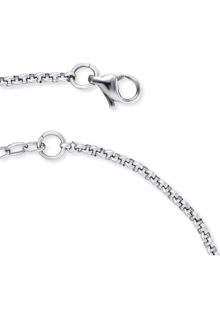 Engelsrufer Fußkettchen für Damen mit Anhänger, 925er Sterlingsilber rhodiniert, oder Edelstahl, verstellbare Länge, nickelfrei, Allergiker geeignet