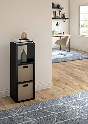 Image of ClosetMaid Decorative Open Back 3-Cube Storage Organizer, Black