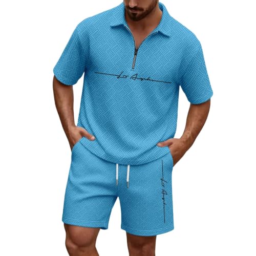 T-shirt en tricot et short pour homme avec motifs lettres Nouveauté 2027
