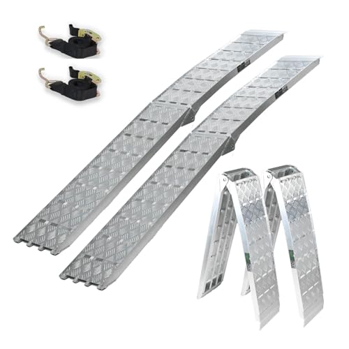 TRUTZHOLM 2 x Alu Auffahrrampe klappbar 226 cm Traglast 1360 kg Motorradrampen Verladerampen Heavy Duty Rampe exrtra leicht