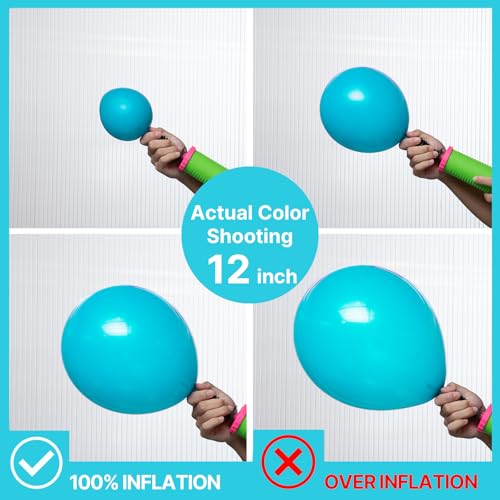 Image of PartyWoo Dark Teal Balloons 140pcs Different Sizes Pack of 18 12 10 5 Inch Turquoise Aqua Blue Teal Balloons for Wedding Baby Shower Gender Reveal Engagement Birthday Pool Party Decorations Blue-Y17