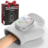 Hand Massager with Heat and Compression: 2026 New Cordless Electric Hand Massage for Arthritis Carpal Tunnel, 3 Massage 4 Temperatures 5 Compression Wrist Finger Massager, Gifts for Women Men, Grey