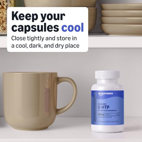 Amazon Basics 5-HTP with B6 Capsules, 100 mg, 120 Count view 4