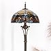 TCODTPOL Tiffany Floor Lamp Base Only, for 16-24 Inch Stained Glass Lampshade Height 70 Inch Bronze Finished Resin Base Antique Standing Lighting Base Replacement Only Wide 11 Inch(A (W11H70 Inch))