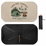 Camp Hike Campfires Car Windshield Sun Shade Foldable Umbrella Auto Sunshade for Car Truck SUV-Blocks Sun Visor Protector-Keeps Your Vehicle Cool