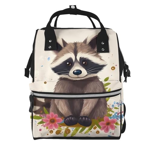 Sac à dos polochon pour maman avec grand sac à langer multifonction noir