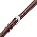 Gilden 10-14mm Water-Resistant Oilskin Leather Ladies Watch Strap MSW63-0210-S (10mm, Standard, Auburn Brown, Silver-Tone Buckle)
