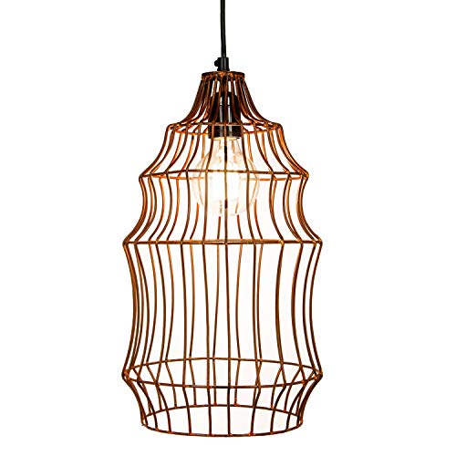 MAADES industrielle Vintage Pendelleuchte Lampe | Hängeleuchte Range Kupfer 40cm hoch, für E27 Leuchtmittel | Diese Deckenlampe ist für Ihre Küche, Wohnzimmer oder hängend über den Esstisch Cover