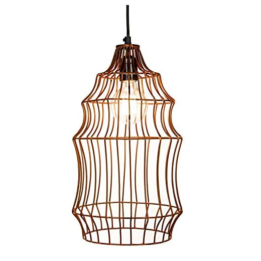 MAADES industriell vintage pendellampa | hängande lampa Range koppar 40 cm hög, för E27 lampor | Denna taklampa är för ditt kök, vardagsrum eller hängande över matbordet