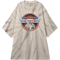 VAN HALEN LOGO: Showcase your admiration for the iconic band with a distinctive, officially licensed tie-dye printed design. ECO FRIENDLY FABRIC: Wear a T-shirt made with 60% recycled cotton and 40% recycled polyester, supporting sustainable practice...