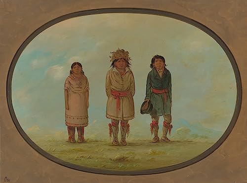 Three Creek Indians poster George Catlin toile pour salon chic