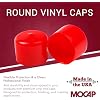 Round Vinyl Caps - 2.250 x 1.500 Round Cap (RVC9049) Material: Red Vinyl MOCAP RVCC9049R-10 (qty5)
