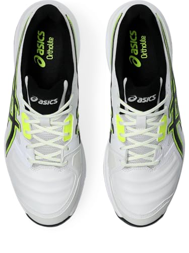 Image of ASICS Men's Gel-Gully 7 Cricket Shoe (White /Safety Yellow)
