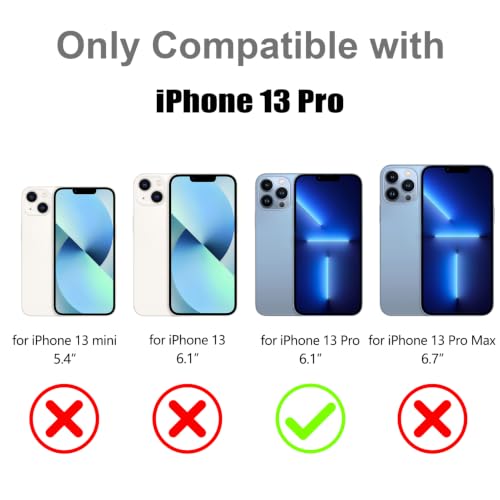Image of Magnetic Case for iPhone 13 Pro [Compatible with Magsafe] [Cute Fashion Fluorescent Design] [1 Screen Protector] Slim Translucent Matte Case for iPhone 13 Pro 6.1 inch 2021, Orange